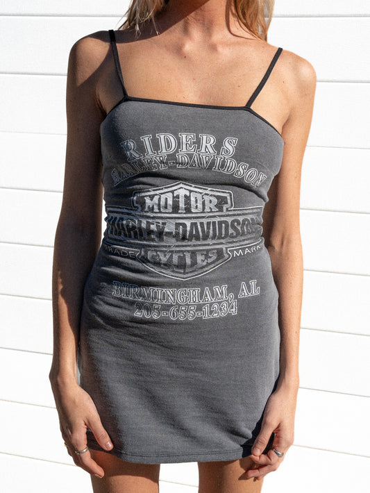 HARLEY DAVIDSON GREY MINI DRESS / XS