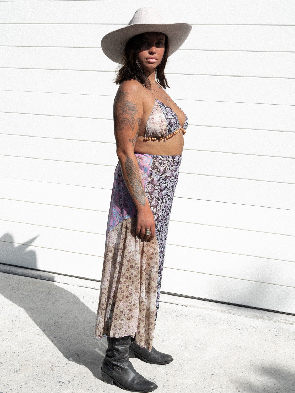 CAROWAY MAXI SKIRT AND BRA SET / L - XL