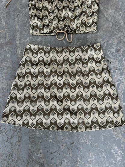 EARTHY BUSTIER SET & CHOKER / XS-S